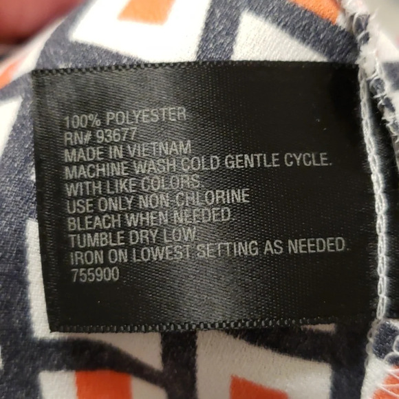 Short Sleeve Geometric Square Blouse Womens Plus 3X Worthington - Picture 7 of 10